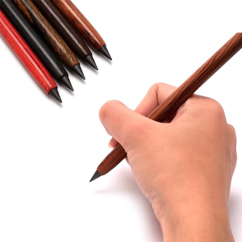 VANANA 5 lápis de madeira sem tinta, lápis infinito, lápis mágico reutilizável eterno eterno para es