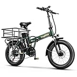 【750W Powerful Motor & 3 Riding Modes】: The ebike equipped with 750W (Peak 1000W) brushless motor, effortlessly reaching speeds up to 30+mph, and conquer any terrain with ease, such as beaches, mountains, snow, and city streets. It provides three rid...