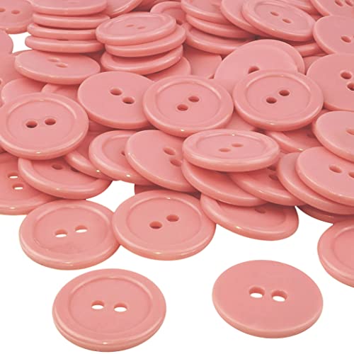 AERZETIX - C56391 - Juego de 50 Botones de costura redondos Ø20x2.2mm con 2 agujeros 32L L32 - color rosa - en plástico - diámetro de apertura 2mm - mercería/ropa/moda