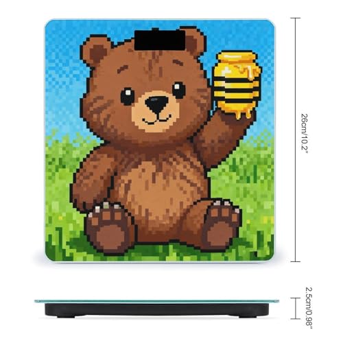 Báscula digital para baño Rustica Bear con base antideslizante miniatura 2