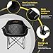 FAIR WIND 2 Pack Oversized Padded Camping Chair Heavy Duty Quad Fold Arm Chair Portable for Outdoor - Support 450LBS, Black