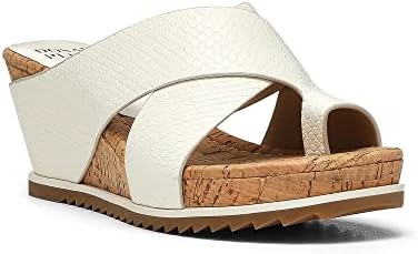 Donald Pliner SISU Snake Print Upper Heel Wedge Platform, Comfortable Women, Leather, Slide Sandals, White, 8.5 | Image 3