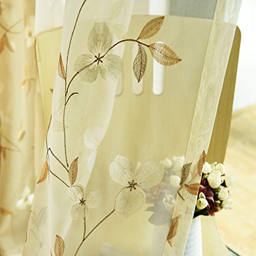 Cortina de gasa semitransparente elegante y suave para salones luminosos 7