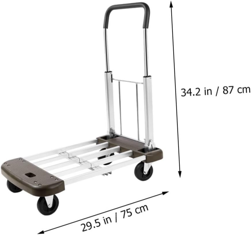 Unomor 1Pc Portable Folding Luggage Cart Lightweight Hand Truck for Office Warehouse Home Use Flexible Push and Pull Design Compact
