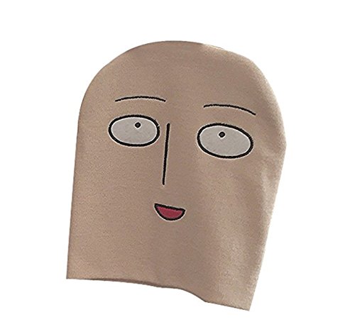 JapanAnimeCosplayExcellent JpCosZone OnePunchMan Saitama Funny Face Knit Cap Onepunman Beanie Hat fot Unisex-Adult Beige, Medium