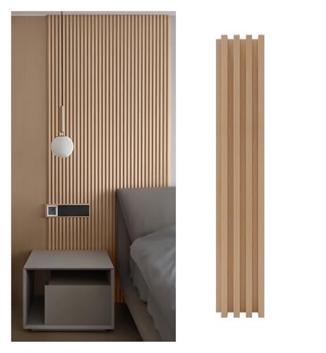 Modernos paneles de pared con textura estriada, listones de madera verticales 3D para pared de TV, sala de estar y decoración de estudio