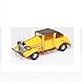HURONG168 Automobili Giocattoli per veicoli Retro Classic Car | Modello di decorazione per la casa | Automobile classica decorativa del mestiere del ferro | Giallo, Bianco, Rosso | 12x10x8 cm collezio