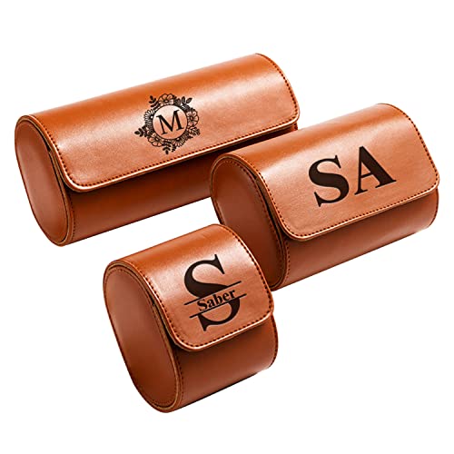 Opiniones y reviews de Grabados - 5 favoritos. 37 Caja de reloj personalizada para hombres y mujeres, caja de reloj de viaje de cuero PU personalizada para papá, nombre grabado, regalo para abuelo, novio, coleccionista de relojes