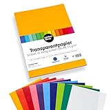 ★ BUNTE AUSWAHL ★ – 50 Stück, tolle farbige & transparente Blätter, 10 verschiedene Regenbogen-Farben bunt gemischt (je 5 x weiß, sonnen-gelb, orange, rot, rosa, lila, hell-blau, dunkel-blau, hell-grün, dunkel-grün), farbig sortiert, kein Verblassen, hervorragende Lichtbeständigkeit