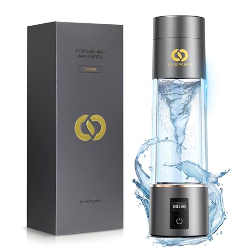 Hydrogen Water Bottle Generator - Up to 6400 PPM & 12-Hour Hydrog...