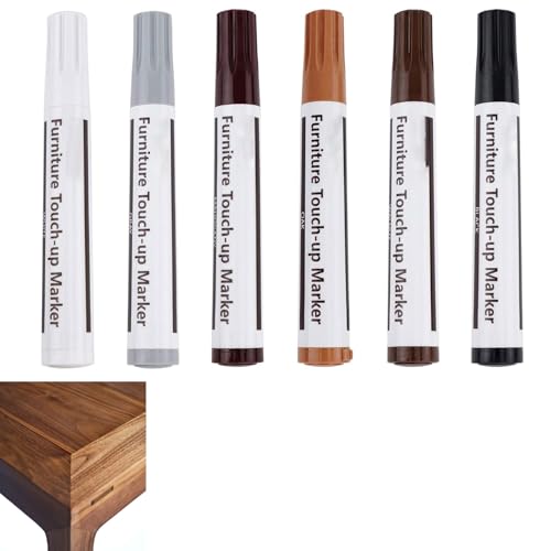 Pennarelli Per La Riparazione Del Legno, 6 Pezzi Marcatori In Legno Pennarelli, Parquet Ripara Graffi, Per Macchie, Graffi, Pavimenti, Tavoli, Scrivanie, Falegnami, Lettini