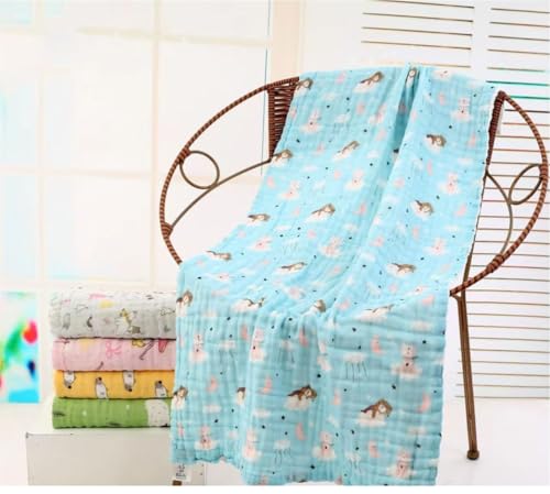 Image of Muslin Cotton Printed Bath Towel for Babies Cotton Super Soft Towels for Newborn Baby Highly Absorbent Bathing Towel,Kids Boys and Girls Size 50 x 100 cm (Multicolor Printed (Pack of 1))