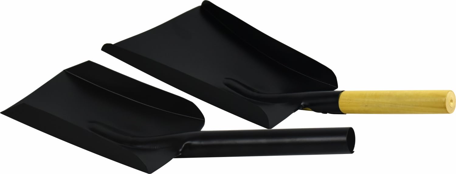 Twin Pack Steel Garden Coal and Ash Shovel Set