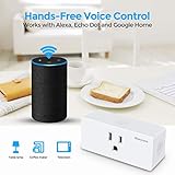 Amysen WiFi Smart Plug, Mini Outlet Compatible with Alexa, Google Assistant, No Hub Required, Control Your Devices from Anywhere(4 Pack)