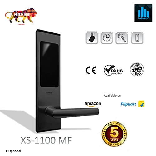 Image of XS1100 Smart RFID+BLE Door Lock - Keyless Entry for Homes, Apartments, Office, Hotels (Right, Black)