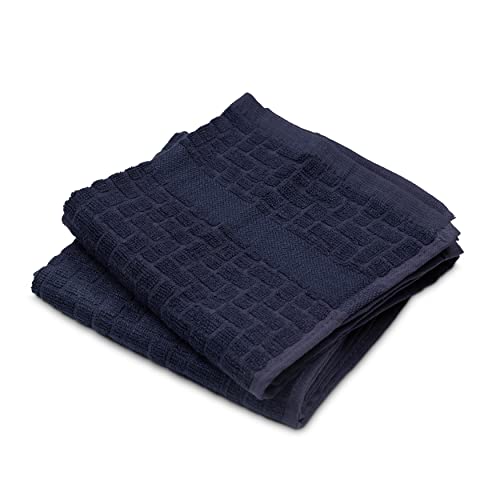 Cuisinart Bamboo Blue Tea Towels for Kitchen Set of 2, Anti-Microbial, Odour Resistant, Absorbent Kitchen Towels