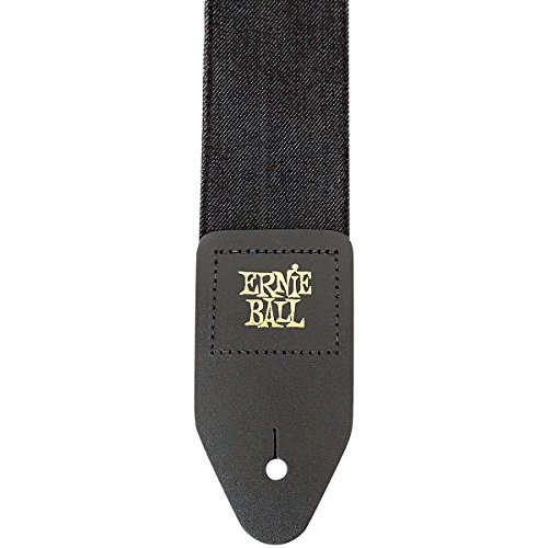 Ernie Ball Sangle de guitare en jean, noir décoloré - Les Beatles, Paul McCartney, John Lennon, RIngo Starr, George Harrison Ernie Ball Sangle de guitare en jean, noir décoloré – Image 3