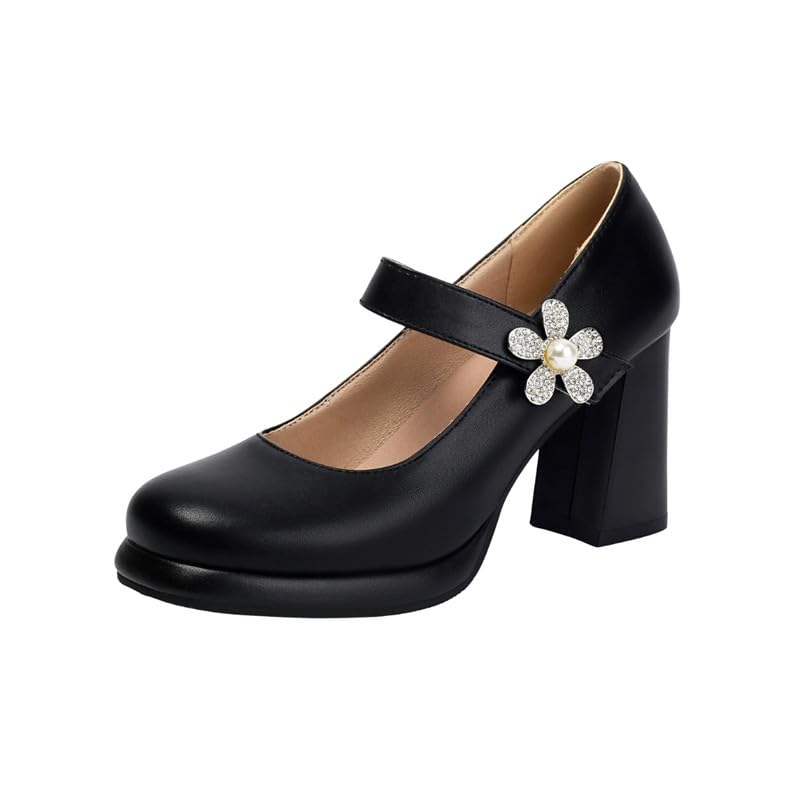 JKaur® Women’s Sandal Design Thick-Soled Heeled Footwear for Women | Black - 33