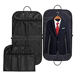 Portatrajes de Viaje, Funda Plegable para Traje de Ropa Impermeable Bolsa de Traje con asa Negocios Viajes 100cm x 60cm Negro