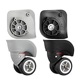 AYXAMO Kofferrollen Ersatzrollen 1 Paar Ersatz-Gepäckräder for Koffer, Reparatur-Handspinner-Rollen, A08, leise Gummiräder, Trolley-Teile(Grey Small)