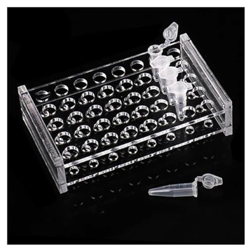 Cristalería de Laboratorio Gradilla de tubos de plástico for tubos de 0,2, 0,5, 1,5, 2, 10 y 15 ml, soportes desmontables for tubos de vidrio, equipo de laboratorio(0.5ml-40holes)
