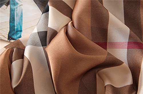 Myneiyi Fashion Scarves Scarf 100% Silk Feeling Scarf Silk Like Scarves Long Lightweight Sunscreen Shawls For Women #TOP3