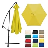 Ersatzdach für Terrassenschirme – 2 m, 2,7 m, 3 m, 6/8 Arme – strapazierfähiges Sonnenschutztuch für Freischwinger und Balkonschirme – wetterfeste Abdeckung