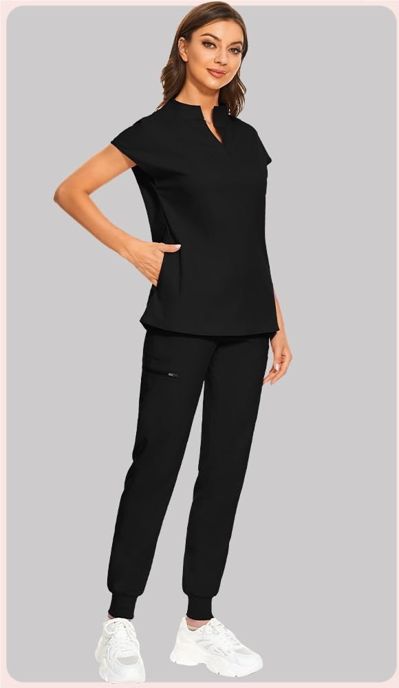Krankenschwesteruniform für Frauen Uniformen Frau Peeling-Sets OP-Kittel Krankenschwestern Zubehör Krankenhaus Zahnklinik Schönheitssalon Arbeitskleidung Kleidung Anzug For Chirurgische Kleidung(Pink,