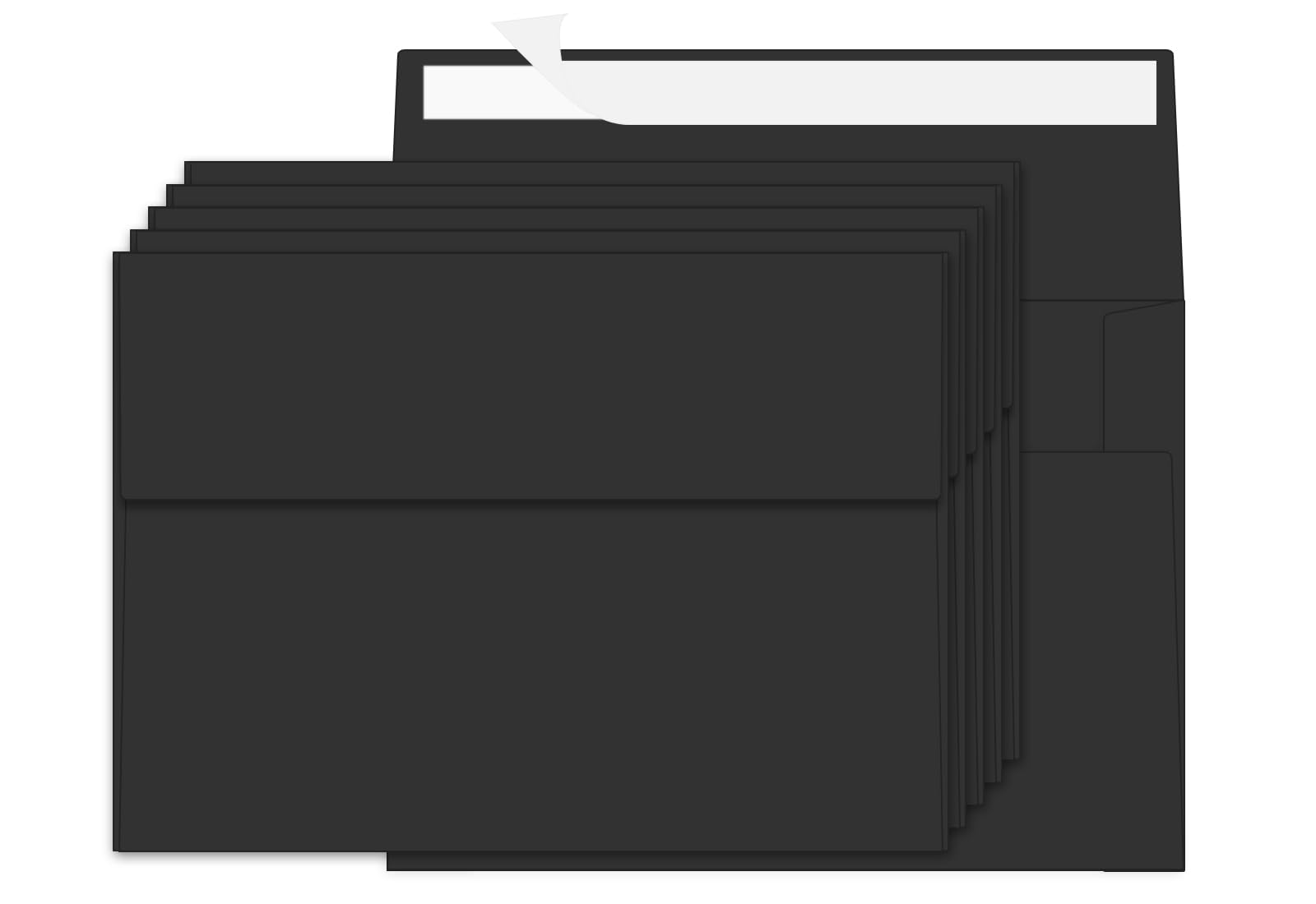 Ouzoustate 100 Packs Black 4x6 Envelopes for Invitation Card, A6 Small Envelopes Self Seal for Wedding Birthday Party Baby Shower