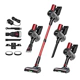 MONSGA 46000PA with 6 HEPA, Staubsauger Kabelgebunden, Leistungsstarker Stabstaubsauger für Teppich und Hartboden, Leicht und Einfach zu Bedienen, Ideal für Tierhaare und Zuhause