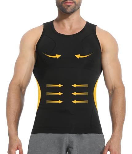Compression Shirt Men, Gynecomastia Tank Top, Slimming Undershirts, Tummy Control Shapewear, Mens Body Shaper Vest