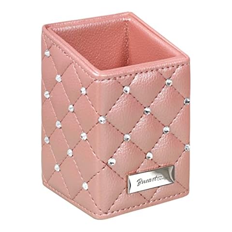 Bueart Design Makeup Brush Holder Travel Brushes Case Bag Cup Storage Dustproof for Women and Girls, Rose Gold Cover