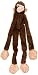 Ethical Plush Skinneeez Monkey 16-Inch Stuffingless Dog Toy - Assorted Colors