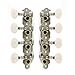 2x 4-on-Plate Classic Style Mandolin Tuning Keys Tuners Head Pegs,Nickel (1Lx1R)
