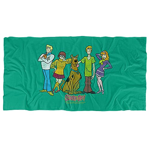 LOGOVISION Scooby-Doo Scooby Gang Teal Officially Licensed Beach Towel 30