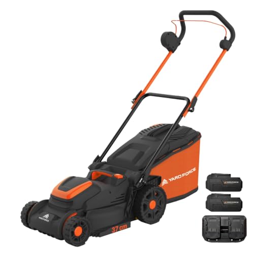 Yard Force 40V 37cm Cordless Lawn Mower, Brushless Motor with Rear...