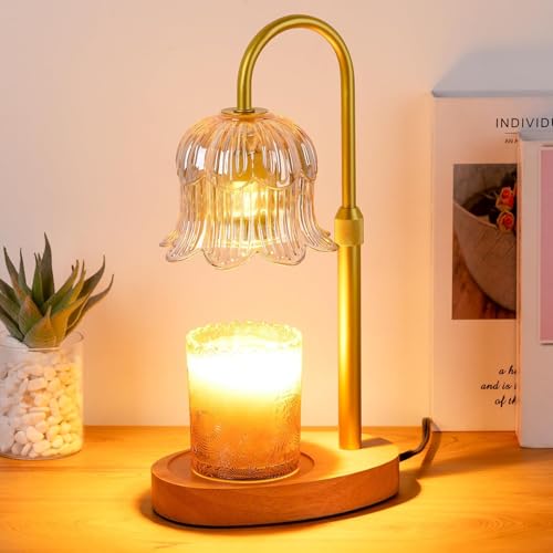 Oasisgalore Candle Warmer Lamp for Home Living Bedroom Aromatherapy Melting Wax Lamp Height Adjustable House Warming Electric Candle Warmer Gifts