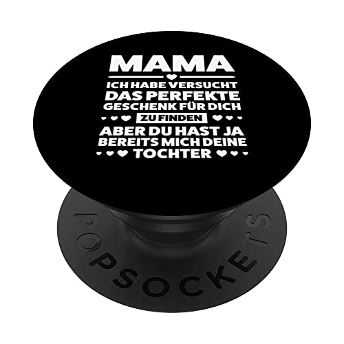Mama Du hast bereits deine Tochter Mutter Tochter PopSockets Swappable PopGrip, Black