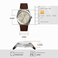 FOSSIL Everett Herrenuhr, Quarz-Dreizeiger-Datumswerk mit Edelstahl- oder Lederarmband – Ansicht 5