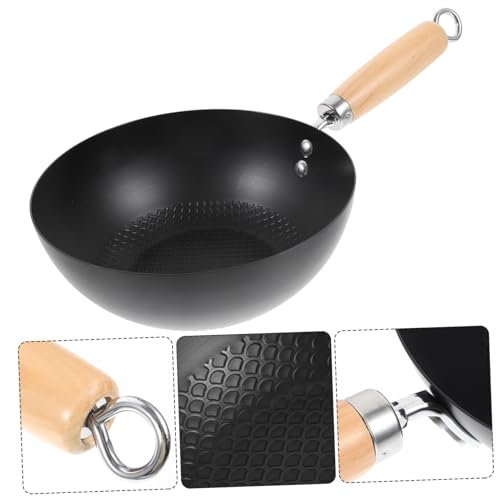 Wok pequeño japonés antiadherente para estufas de gas miniatura 4