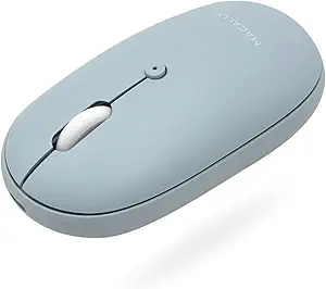 Macally Wireless Bluetooth Mouse - Quiet, Comfortable, Rechargeable for MacBook Air/Pro, Mac, iMac, Apple iPad - Wireless Mouse for Laptop, Windows PC Desktop
