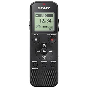 Sony ICD-PX370 Mono Digital Voice Recorder with Built-In USB, 4 GB Memory, SD Memory Slot, 55 Hours Recording
