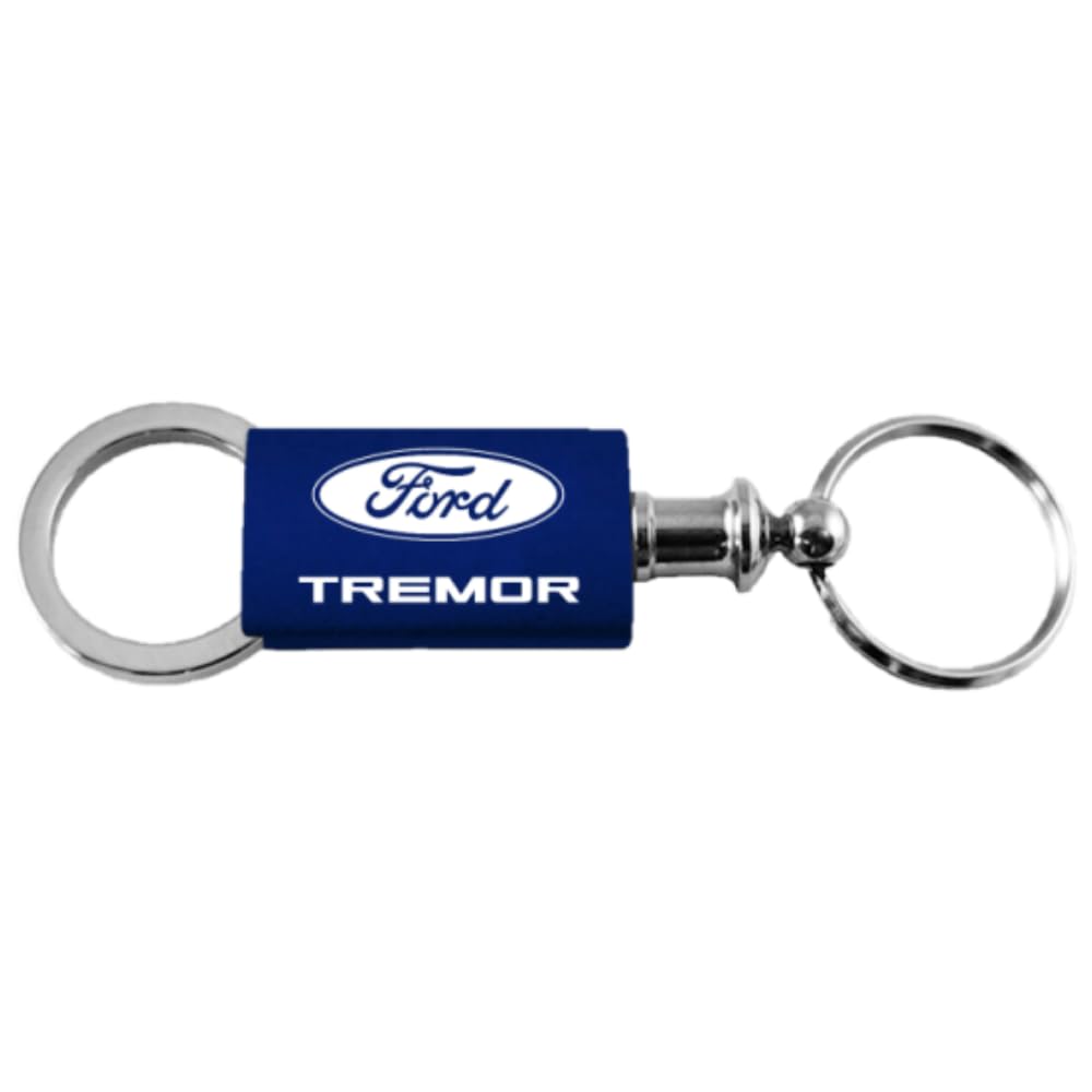 Au-TOMOTIVE GOLD, INC. Officially Licensed Anodized Aluminum Valet Key Fob for Ford Tremor (Navy)