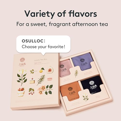 image for OSULLOC Lovely Tea Gift Box Set (12 count, 4 flavors x 3 EA) | Premium