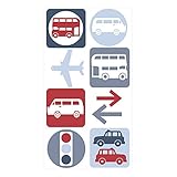 Livingwalls selbstklebendes Panel pop.up Panel 2,50 m x 0,35 m blau rot weiss 942551