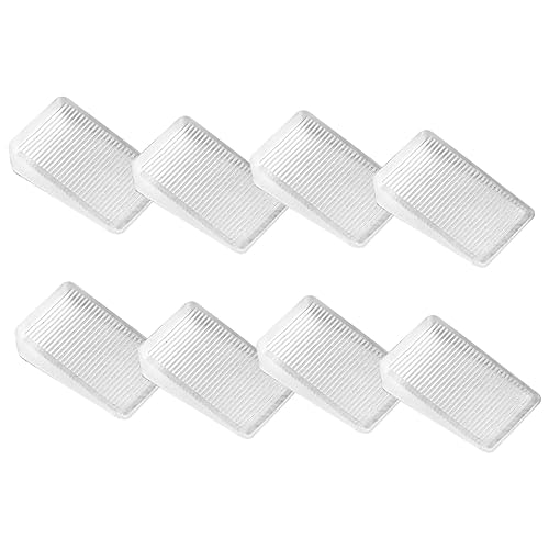 iplusmile 8 Piezas Cuñas de Muebles Transparentes Ajustables y Resistentes Niveladoras Inodoro y Mesas Estabilizar Muebles y Deslizamientos