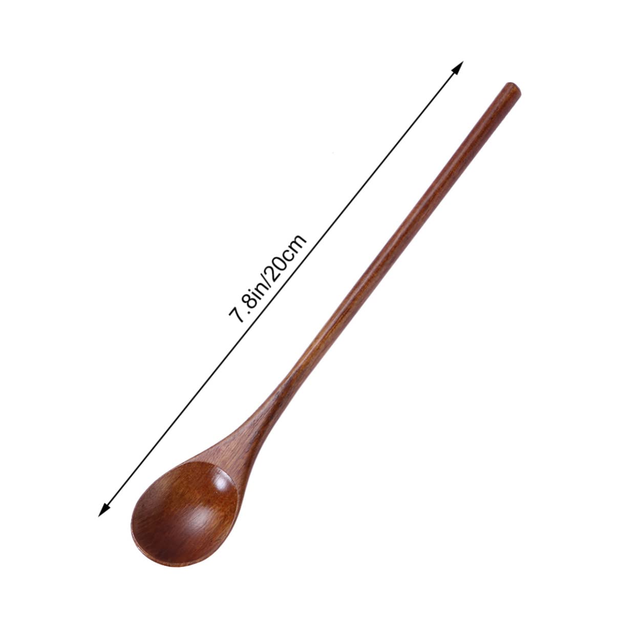 Cabilock 15 Piezas Cuchara De Madera De Cocina De Madera Para Comer Cuchara De Miel De Madera De Cocina De Cafe Manejar Comiendo Café Mango Largo