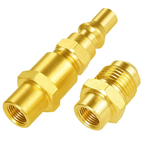 Joywayus Brass 1/8" NPT Female x 1/4"Propane Quick Connect with Adapter Kit