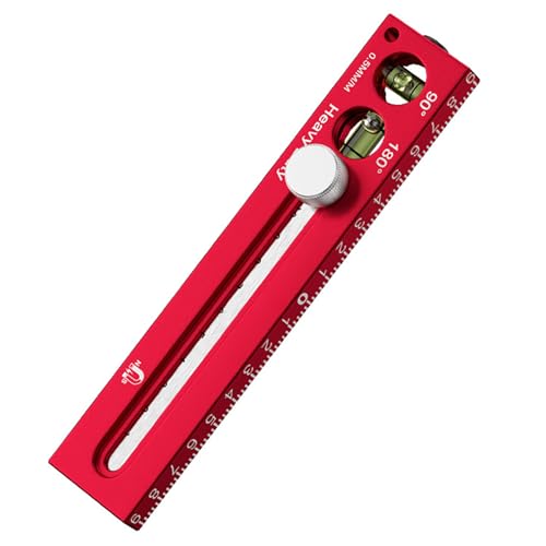 Outil de traçage règle de niveau marquage multifonctionnelle alliage aluminium rouge bois