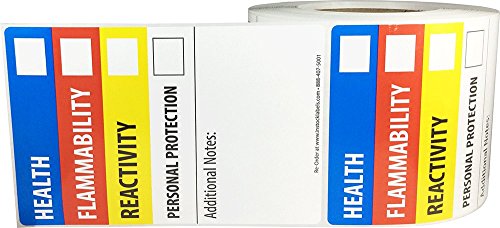 Hazardous Material Identification Labels (Hmil) 4 X 6 Inch Square 500 Adhesive Labels #TOP1